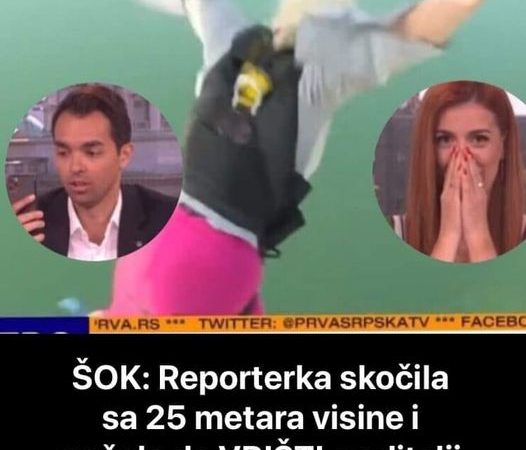 Pogledajte reporterku koja je skočila sa 25 metara visine, voditelji su se uhvatili za glavu