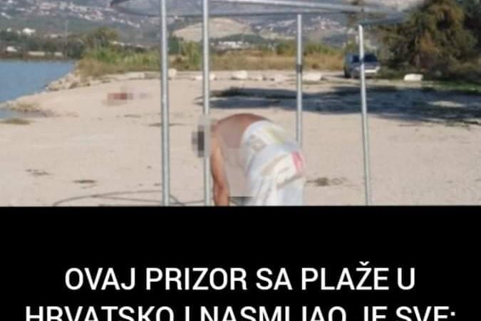 Pogledajte prizor sa Hrvatske plaže koji je nasmijao sve