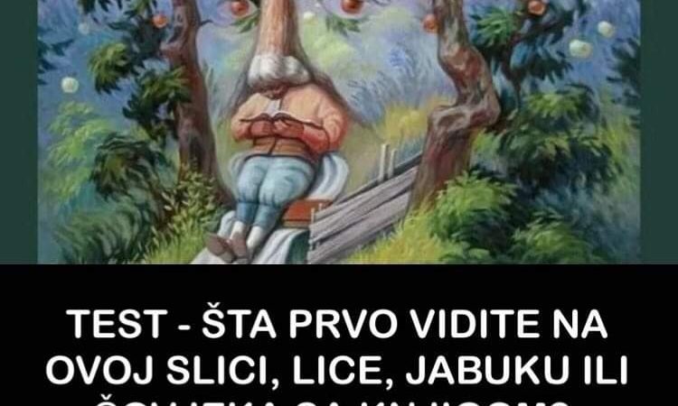 Pogledajte test, šta prvo vidite na slici, lice, jabuku ili čovjeka, to otkriva puno o vama