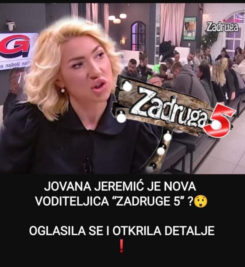 Jovana Jeremić se oglasila povodom pretpostavki da je nova voditeljica Zadruge 5