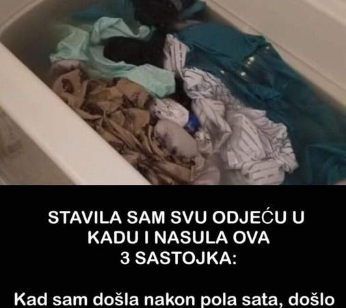 Pogledajte kako oprati odjeću sa samo tri sastojka, ovako ni mašina ne može skinuti prljavštinu