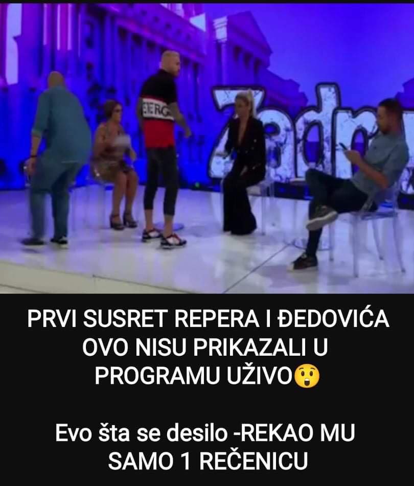 Pogledajte prvi susret Nenada i Đedovića, rekao mu je samo jednu rečenicu