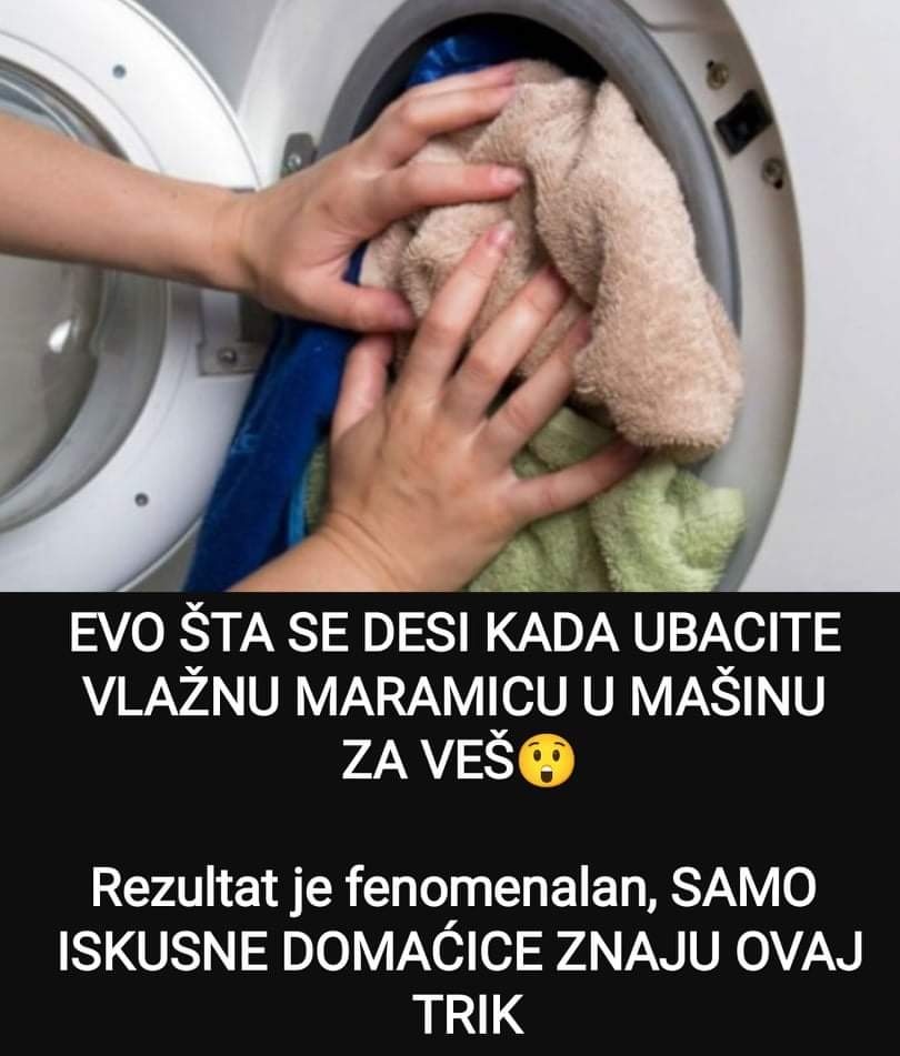 Pogledajte šta se dešava kada se u mašinu za veš ubaci vlažna maramica