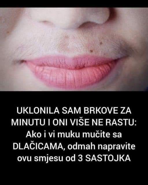 Pogledajte kako uz pomoć ova tri prirodna sastojka uklonuti brkove za samo jedan minut