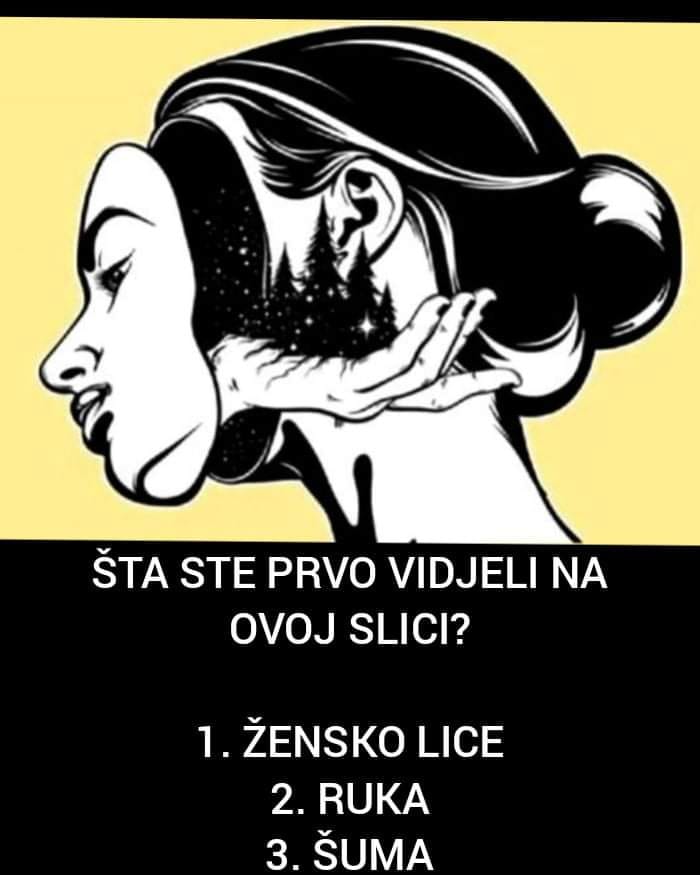 U odnosu na to šta ste prvo vidjeli na slici pogledajte kakva ste osoba i kako vas drugi vide