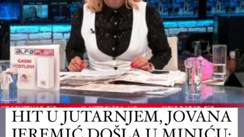 Pogledajte šta je Jovana Jeremić uradila u jutarnjem, svi su plakali od smijeha