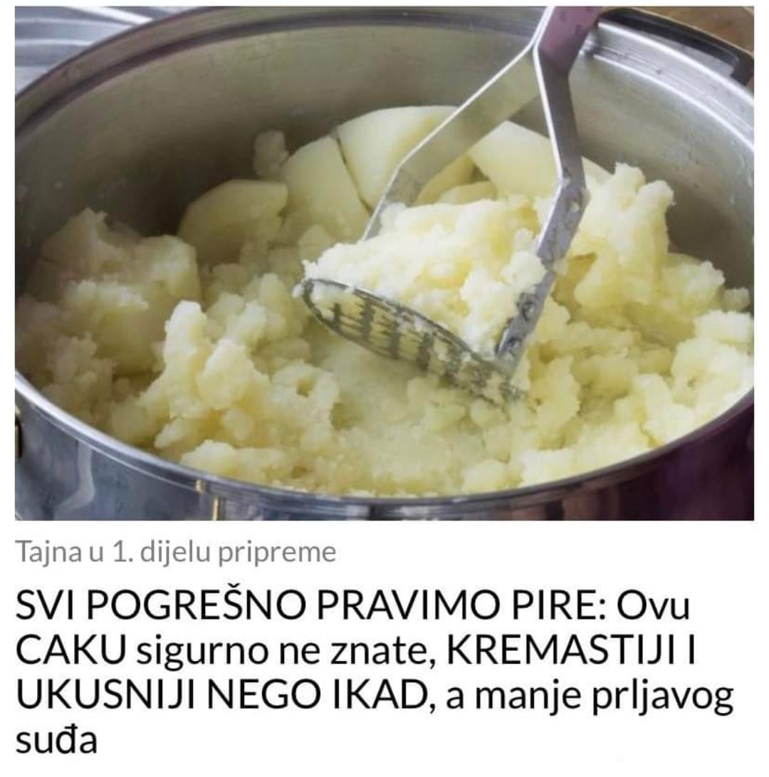 Pogledajte kako napraviti najbolji pire krompir