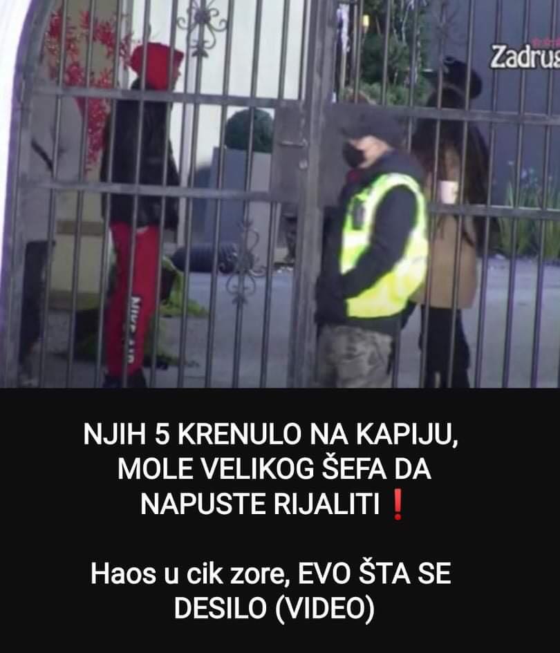 Žele napustiti Zadrugu pa napravili haos u cik zore