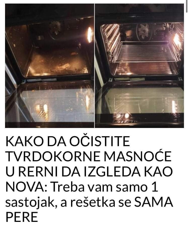 POGLEDAJTE KAKO DA OČISTITE RERNU DA BUDE KAO NOVA