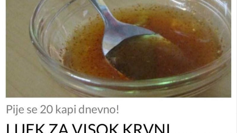 POGLEDAJTE NAPITAK KOJI VAM RESAVA KRVNI PRITISAK