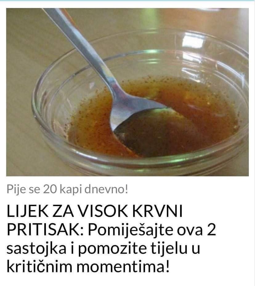 POGLEDAJTE NAPITAK KOJI VAM RESAVA KRVNI PRITISAK