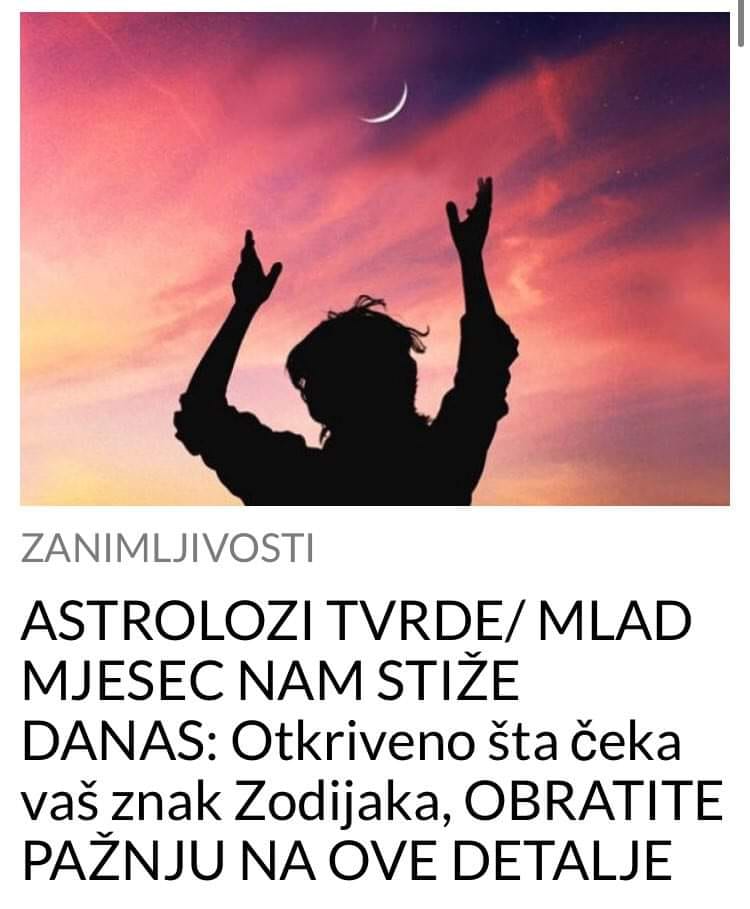 DANAS NAM STIŽE MLAD MJESEC