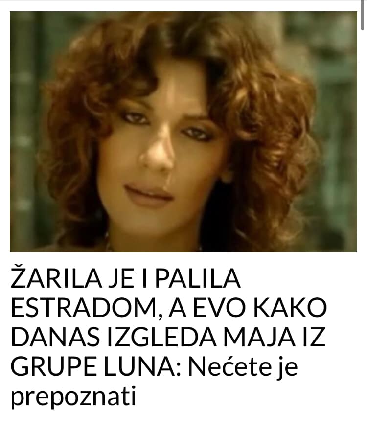 POGLEDAJTE KAKO IZGLEDA MAJA IZ GRUPE LUNA NE MOZETE JE PREPOZNATI