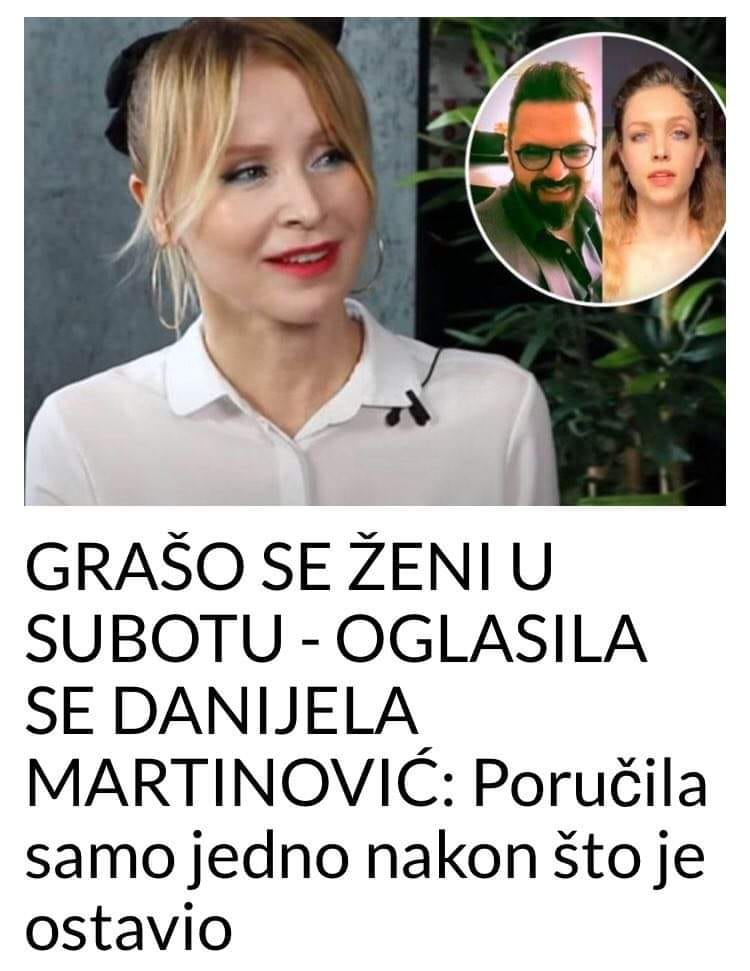 POGLEDAJTE ZBOG ČEGA SE JE OGLASILA DANIJELA MARTINOVIĆ