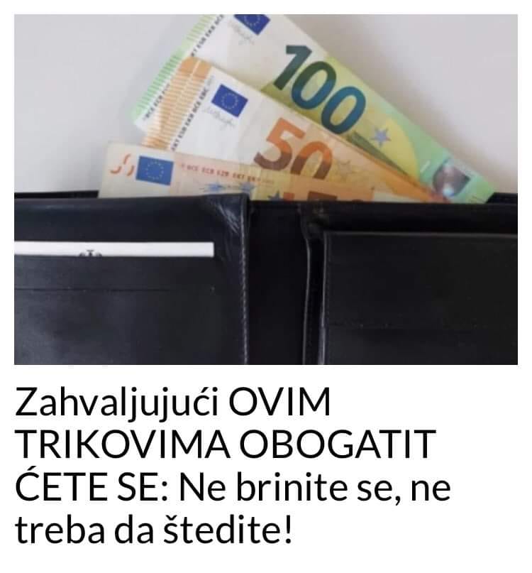 POGLEDAJTE TRIK KOJIM ĆETE SE OBOGATITI