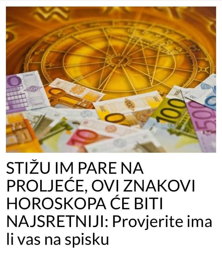 STIŽU IM PARE NA PROLJEĆE, OVI ZNAKOVI HOROSKOPA ĆE BITI NAJSRETNIJI