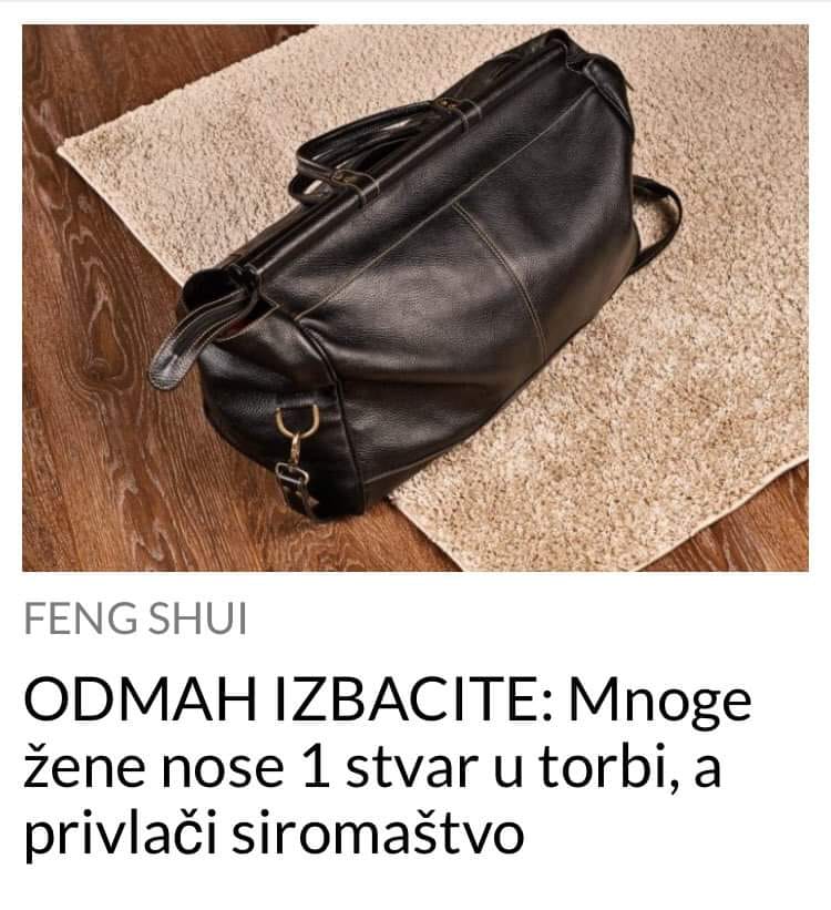 ODMAH IZBACITE: MNOGE ŽENE NOSE JEDNU STVAR U TORBI  A PRIVLAČI SIROMAŠTVO