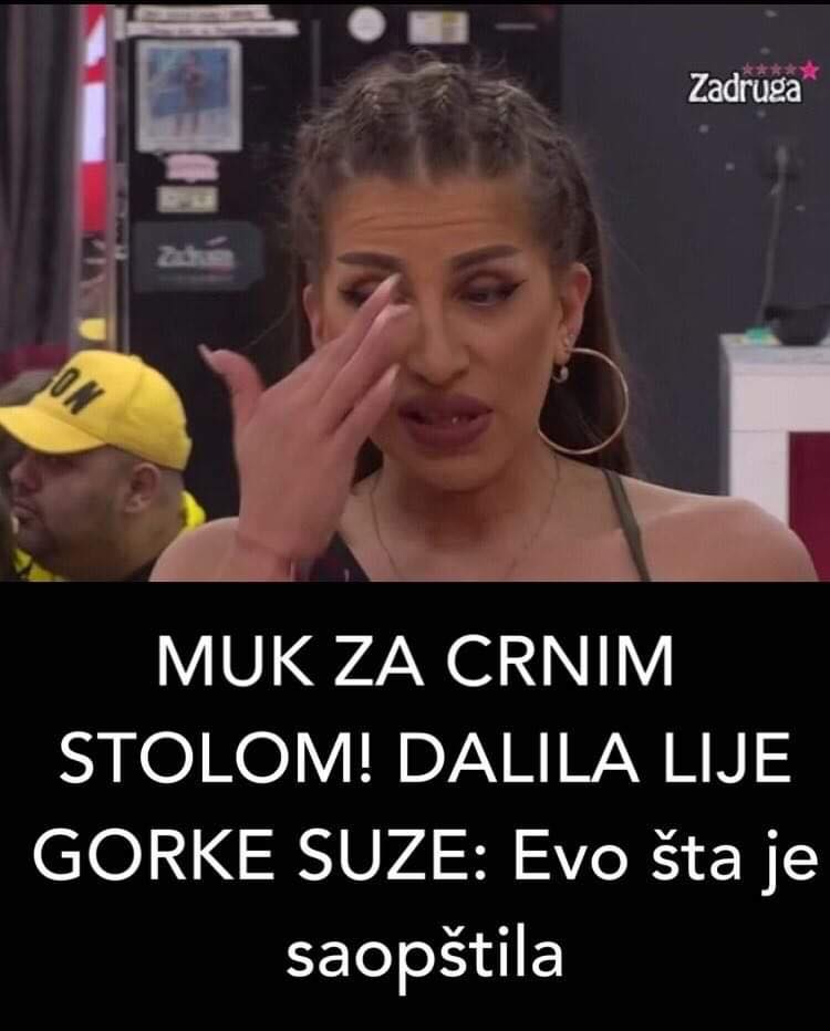 POGLEDAJTE STA JE DALILA IZJAVILA ZA CRNIM STOLOM