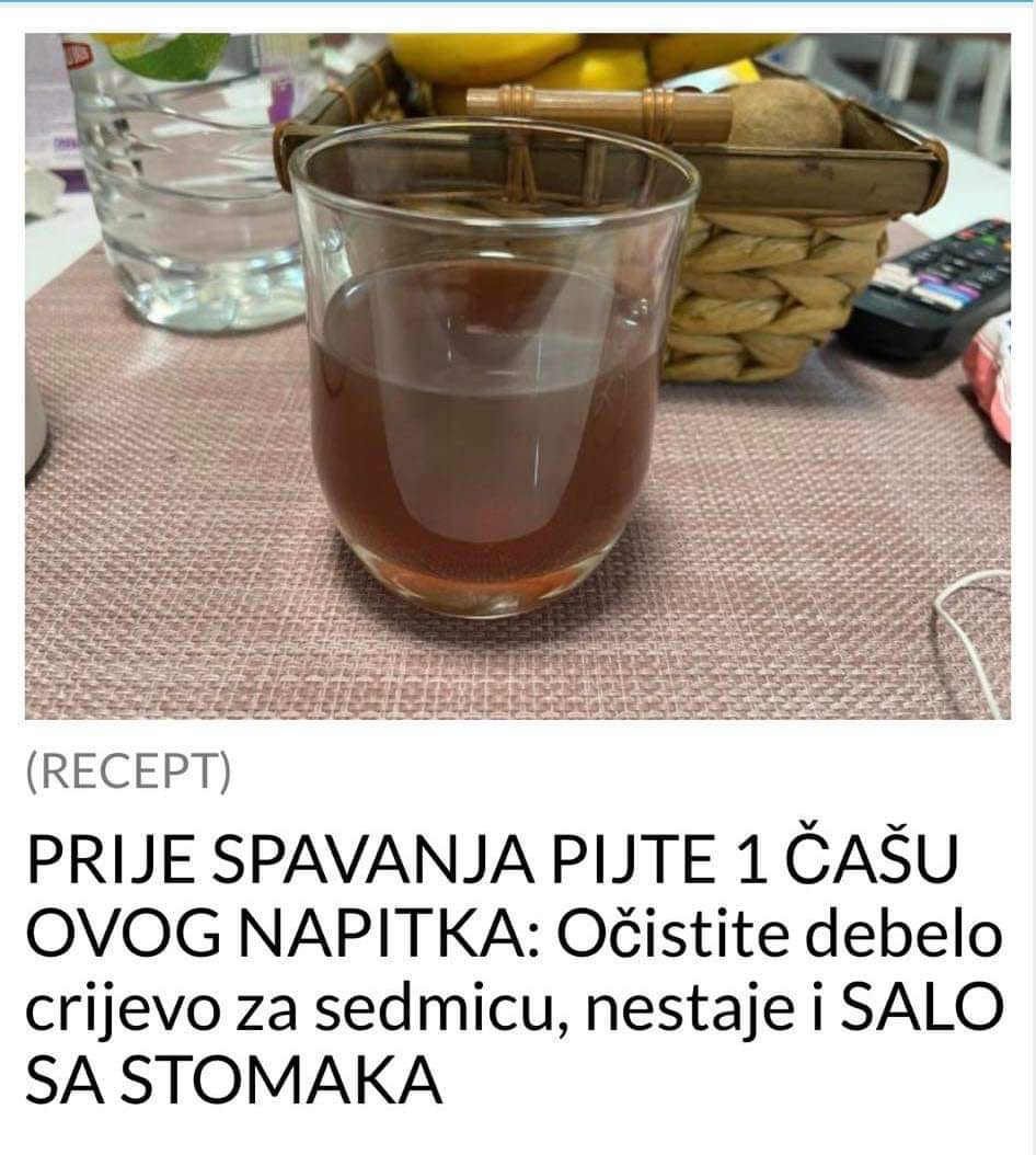 POPIJTE JEDNU CASU OVOG CAJA I POGLEDAJTE CUDO OD LIJEKA