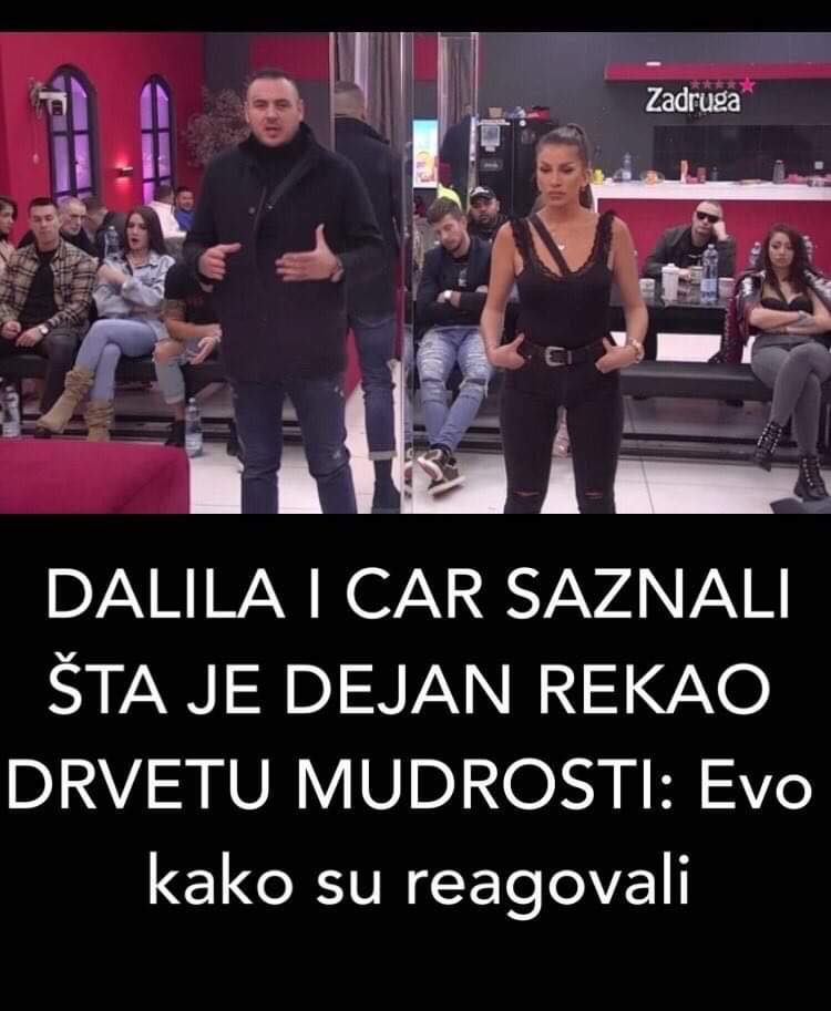 POGLEDAJTE STA JE DEJAN REKAO DREVETU  MUDROSTI