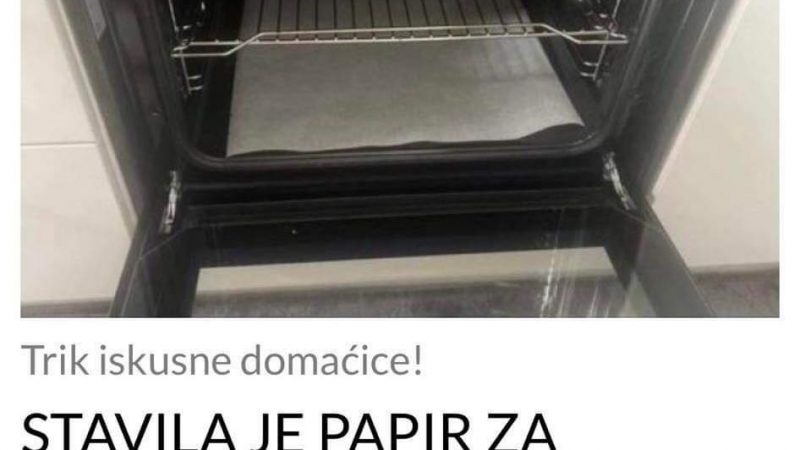 NA DNO RERNE STAVITE PAPIR ZA PEČENJE ZA OVE REZULTATE