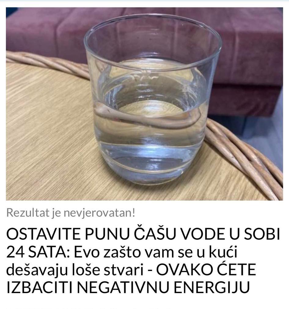 POGLEDAJTE ŠTA ĆE SE DESITI KADA OSTAVITE ČAŠU VODE 24H U KUĆI