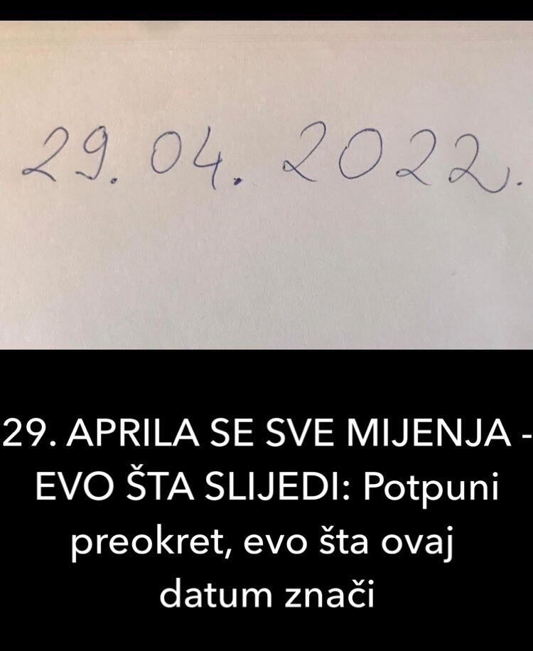 POGLEDAJTE STA SLIJEDI POSLIJE 29. APRILA