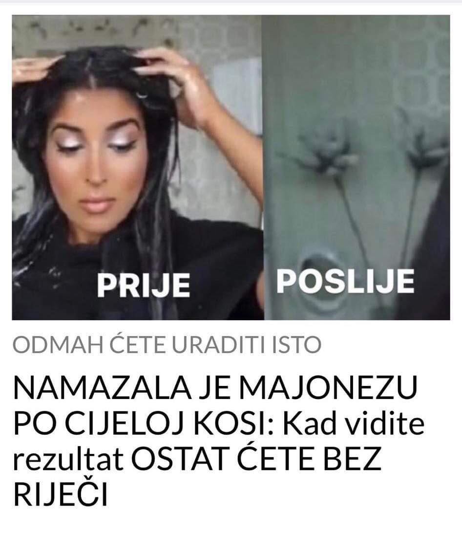 POGLEDAJTE KAKVI SU REZULTATI KADA NAMAZETE KOSU SA MAJONEZOM,