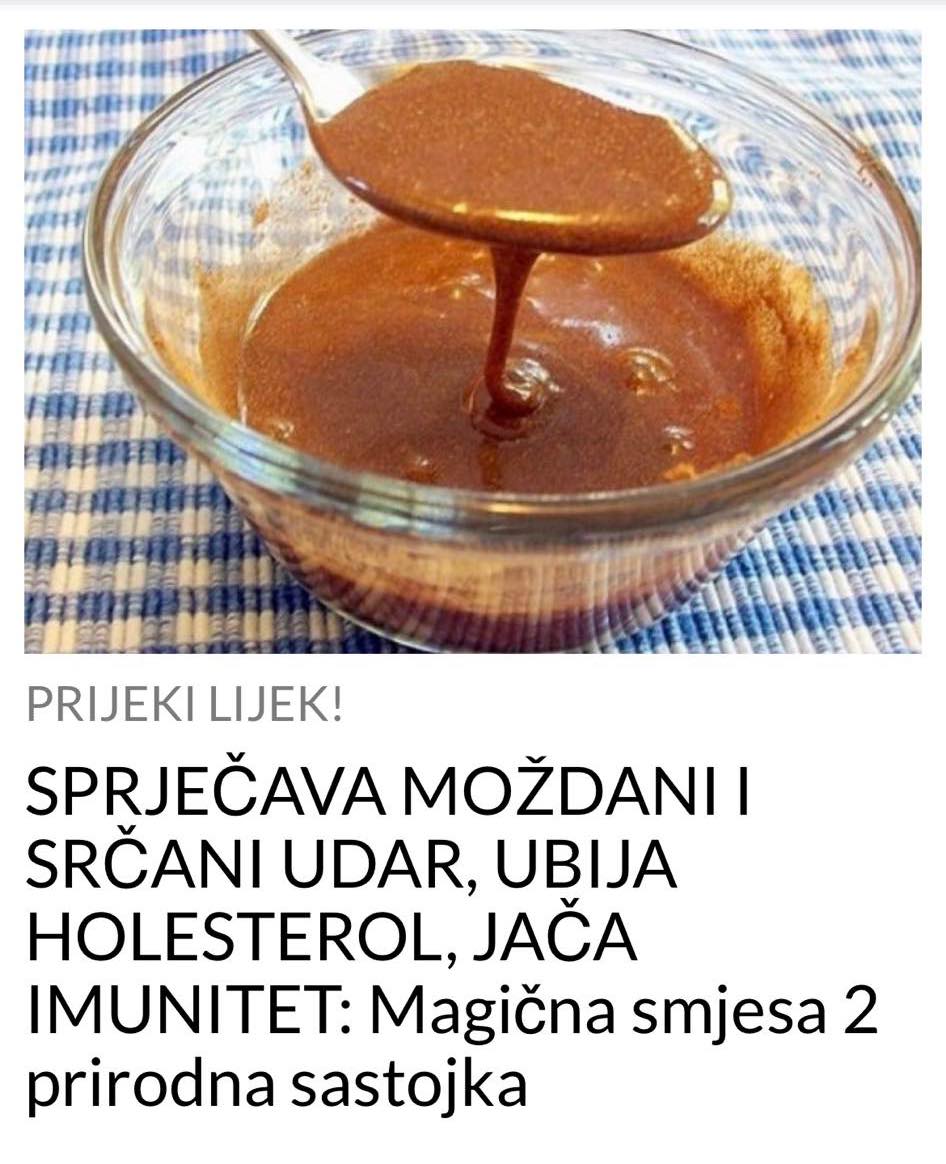 OVA SMJESA OD DVA SASTOJKA SPRIJECAVA MOZDANI I SRCANI UDAR, UBIJA HOLESTEROL